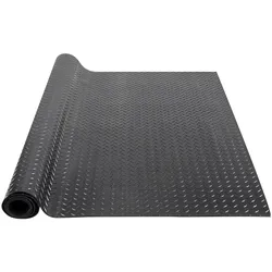 VEVOR Diamond-Plate-Gummibodenbelag-Rolle, 3 mm x 4 ft x 10 ft Garagenbodenmatte, SBR-Gummi-Garagenbodenbelag-Rolle, Diamond Plate-Gummimatte für unter Autos, Garage, Industrie, Fitnessstudio, Schwarz