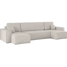 kaiser möbel Ecksofa mit schlaffunktion und bettkasten, Sofa U-form, Couch U-form BEST Dicker Cord Beige