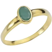 VIVANCE Fingerring VIVANCE "375/- Gelbgold mit Smaragd" Gr. 62, gelb, Fingerringe, Damen, 062 (19,7), Gold, Fingerring