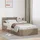 vidaXL Bett mit Bettkasten LED Cappuccino-Braun Kunstleder 100x200 cm