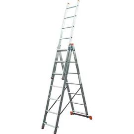 Krause Aluminium-Vielzweckleiter CORDA Globus mit Treppenfunktion 5,10 m