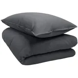 schlafgut Knitted Jersey Uni Grau 135 x 200 cm + 40 x 80 cm