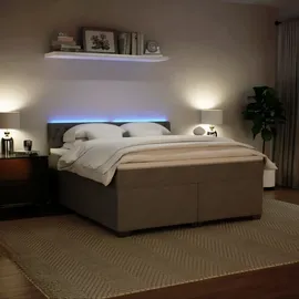 vidaXL Boxspringbett 180 x 200 cm Hellgrau