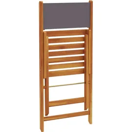 vidaXL 3-tlg. Bistro-Set Anthrazit Stoff und Massivholz