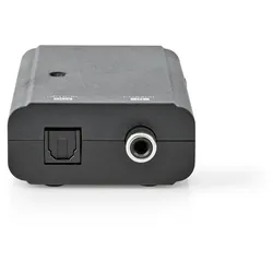 Nedis Digital Audio Converter - 1-Weg - Anschlüsse – Eingang: 1x S/PDIF - Anschlüsse – Ausgang: TosLink Buchse - Handbuch - Schwarz