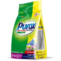 PUROX COLOR&WHITE (43 WL) Waschpulver im Foliensack Waschmittel 3 kg