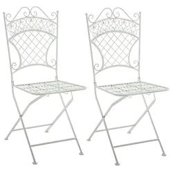 CLP 2er Set Klappstuhl Gartenstuhl Adelar weiß