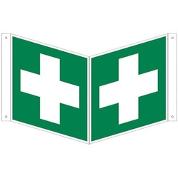 Marahrens Sicherheitskennzeichen »Erste Hilfe [E003]« Nasenschild 20 x 0,1 x 20 cm mehrfarbig, 20x20 cm