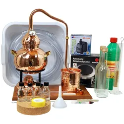 `CopperGarden®` Destillieranlage ALEMBIK 2 Liter Tischdestille  Sorgenfrei Paket mit allem Zubehör