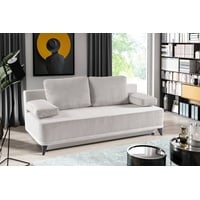 werk2 Schlafsofa »Rosso«, 2-Sitzer Sofa und Schlafcouch mit Federkern & Bettkasten, beige