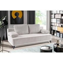 werk2 Schlafsofa »Rosso«, 2-Sitzer Sofa und Schlafcouch mit Federkern & Bettkasten, beige