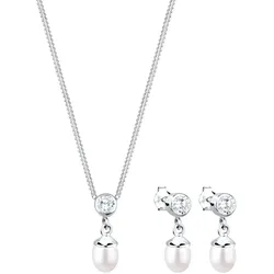 Elli Süßwasserperle Zirkonia 925 Silber Weiß Damen 