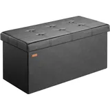CASARIA Sitzbank Schwarz 80x40x40cm MDF faltbar