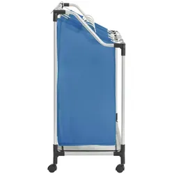 vidaXL Wäschesortierer mit 4 Taschen Blau Stahl