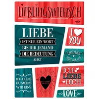 Trendaffe Liebes Kühlschrankmagnete 8er Set zum Thema Liebe Beziehung