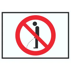 HB-Druck Pinkeln verboten Symbol Schild A1 (594x841mm)
