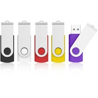 USB-Stick 64 GB 3.0, 5 Stück, Kootion USB-Stick 3.0, 64 GB, 5 Stück, USB 3.0, hohe Geschwindigkeit, Speicher Stick (64 GB, 3.0, Silberclip)