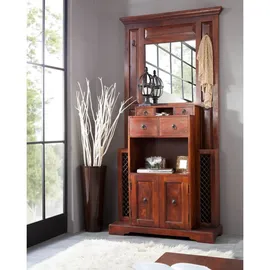 Massivmoebel24 Oxford Garderobe 97x36x199 braun