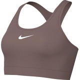 Nike Damen Swsh Med Sport-BH, Smokey Mauve/White, XS EU