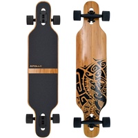 Apollo Longboard Tuvalu, Komplettboard, Twin-Tip Drop-Through Freeride Cruiser Board