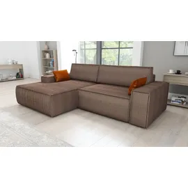 mebloland Ecksofa TOR mit Schlaffunktion. Farbe: Brown. - Braun