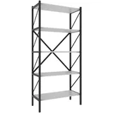 VCM Insasi Bücherregal 66 x 34 x 160 cm Weiß