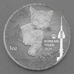 Silbermünze 1oz Korean Tiger 2020 (Südkorea)