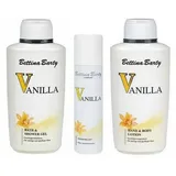 Bettina Barty Vanilla Bath & Shower Gel 500ml + Body Lotion 500ml + Deo Spray 150ml