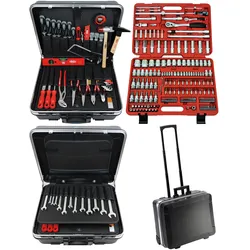 FAMEX 606-08 ABS Werkzeugtrolley mit hochwertigem Werkzeug Set - High-End Qualität - mit Steckschlüsselsatz