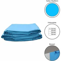 Waterman Poolfolie rund blau 350 cm x 90 cm