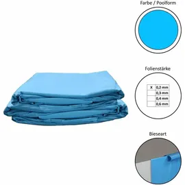 Waterman Poolfolie rund blau 350 cm x 90 cm