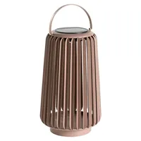 Dehner Laterne Kunststoff, Metall Ø 18 cm x 37 cm inkl. USB-C Kabel Taupe