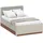Forte Bettgestell "Milles", beige (sand, terrakotta, sand), B:125,2cm H:90,7cm L:205,2cm, Betten, Bettgestell, aufklappbarer Lattenrost und gepolstertes Kopfteil