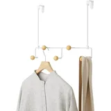 Umbra Estique Türgarderobe mit 5 Haken, Türhaken ohne Bohren, Multiorganizer über der Tür hängend, Weiss