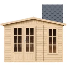 TIMBELA Gartenhaus 2,32 x 3,32 m Grau