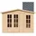 TIMBELA Gartenhaus 2,32 x 3,32 m Grau
