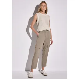 STREET ONE Paperbag Hose Cargo-Look Grau 44
