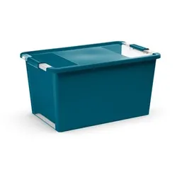 PROREGAL Mehrzweck Aufbewahrungsbehälter STORAGE mit Deckel, HxBxT 28x55x35cm, 40 Liter, Türkis, Behälter, Box, Aufbewahrungsbehälter