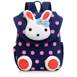 GelldG Rucksack Süße Kaninchen, Babyrucksack, Kinderrucksack für Mädchen, Kleinkinder blau