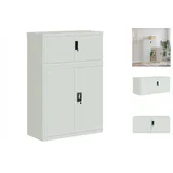 vidaXL Aktenschrank Hellgrau 90x40x130 cm Stahl