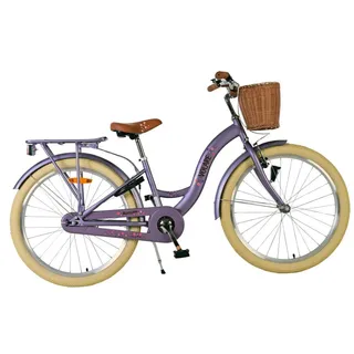 Volare Blossom Kinderfahrrad für Mädchen - 24 Zoll in Lila mit Sicherheitsmerkmalen - Violett