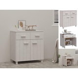 vidaXL Sideboard HAMAR Weiß 79x40x80 cm Massivholz Kiefer