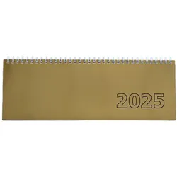 2025 ADINA Tischquerkalender gold 1W 2S Schreibtischkalender Tischkalender 30x10cm
