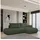 masseno Ecksofa Polyester mit Schlaffunktion L-Form Grün