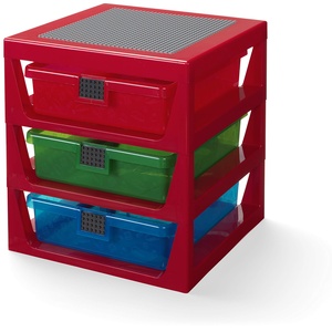 LEGO 40950001 3-Drawer Storage Rack-Red