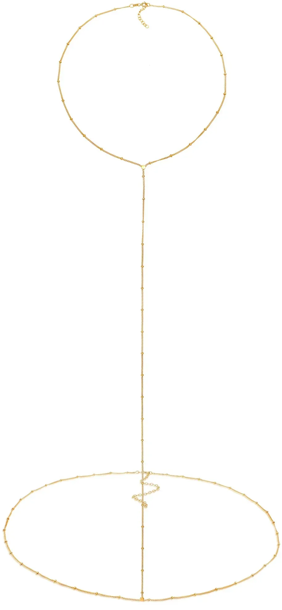 Bauchkette ELLI "Taillenkette Body Chain Kugelkette 925 Silber" Gr. 75 cm, goldfarben (gold) Damen Bauchketten Elli