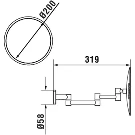 Laufen Niara S Kosmetikspiegel, Vergrößerung 1-fach, 3-fach, H3860710040001,