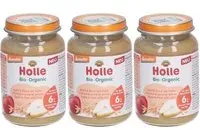 Holle Pomme & poire et avoine Purée 3x190 g