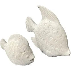Betonfigur FISCHPAAR - handgefertigte Dekoration für Garten und Haus