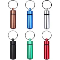 Schramm Schramm® 6er Pack Schlüsselanhänger Alu Tablettenbox Mini Pillen